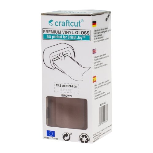 Craftcut Premium Vinyl Folie glänzend (13,9 x 244 cm/ verschiedene Farben/ Box) Brown