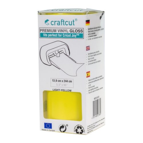 Craftcut Premium Vinyl Folie glänzend (13,9 x 244 cm/ verschiedene Farben/ Box) Light-Yellow