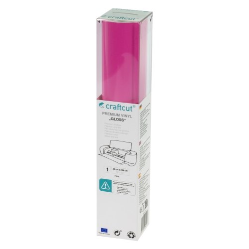 Craftcut Premium Vinyl Folie glänzend (33 x 244 cm/ verschiedene Farben/ Box) Pink