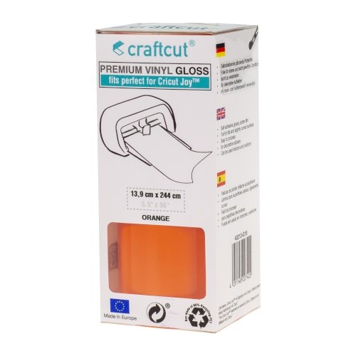 Craftcut Premium Vinyl Folie glänzend (13,9 x 244 cm/ verschiedene Farben/ Box) Orange