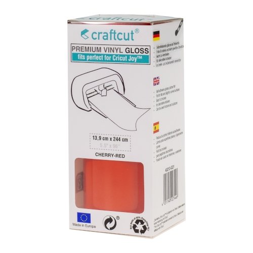 Craftcut Premium Vinyl Folie glänzend (13,9 x 244 cm/ verschiedene Farben/ Box) Cherry-Red
