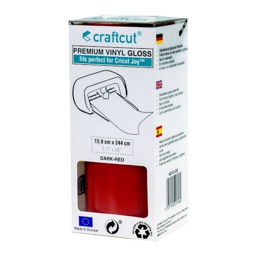 Craftcut Premium Vinyl Folie glänzend (13,9 x 244 cm/ verschiedene Farben/ Box) Dark-Red