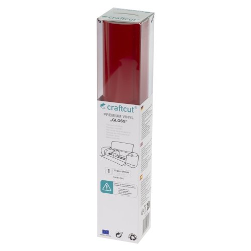 Craftcut Premium Vinyl Folie glänzend (33 x 244 cm/ verschiedene Farben/ Box) Dark-Red