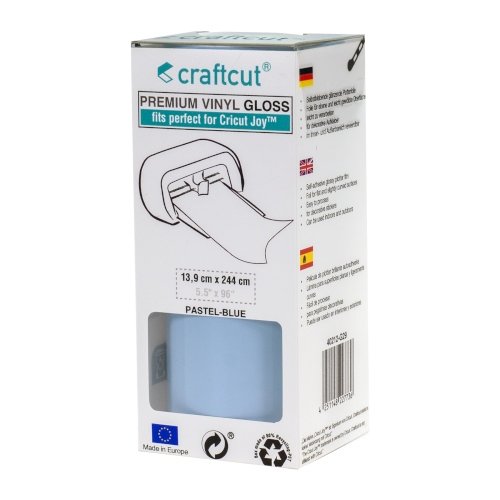 Craftcut Premium Vinyl Folie glänzend (13,9 x 244 cm/ verschiedene Farben/ Box) Pastel-Blue