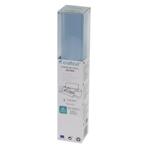 Craftcut Premium Vinyl Folie glänzend (33 x 244 cm/ verschiedene Farben/ Box) Pastel-Blue