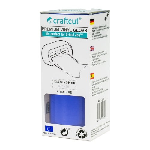 Craftcut Premium Vinyl Folie glänzend (13,9 x 244 cm/ verschiedene Farben/ Box) Vivid-Blue