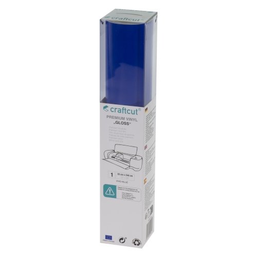 Craftcut Premium Vinyl Folie glänzend (33 x 244 cm/ verschiedene Farben/ Box) Vivid-Blue