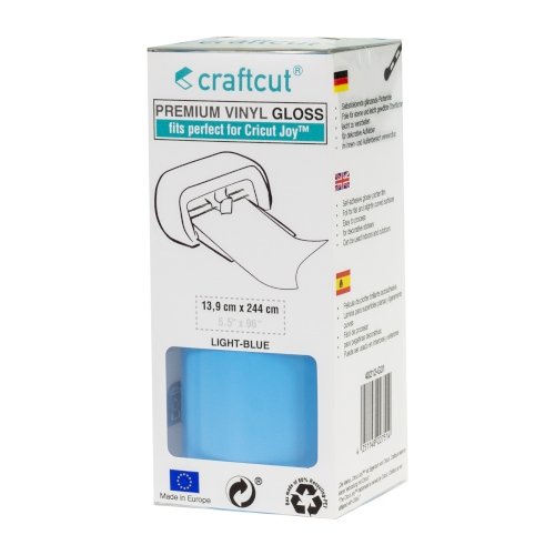 Craftcut Premium Vinyl Folie glänzend (13,9 x 244 cm/ verschiedene Farben/ Box) Light-Blue