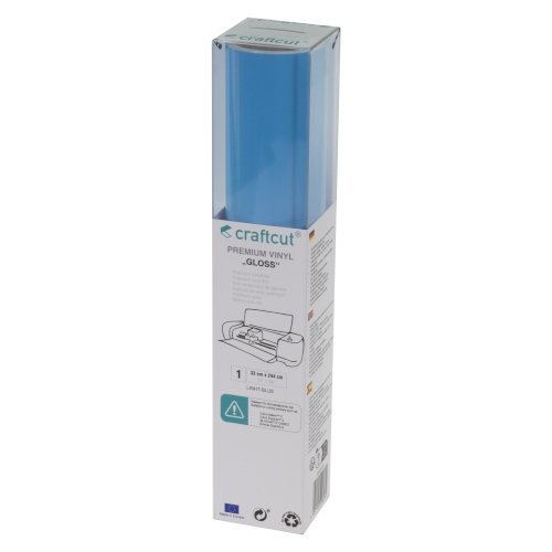 Craftcut Premium Vinyl Folie glänzend (33 x 244 cm/ verschiedene Farben/ Box) Light-Blue