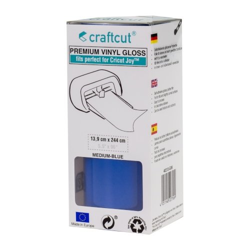 Craftcut Premium Vinyl Folie glänzend (13,9 x 244 cm/ verschiedene Farben/ Box) Medium-Blue
