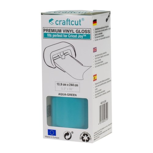 Craftcut Premium Vinyl Folie glänzend (13,9 x 244 cm/ verschiedene Farben/ Box) Aqua-Green