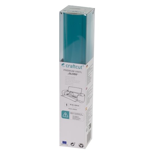 Craftcut Premium Vinyl Folie glänzend (33 x 244 cm/ verschiedene Farben/ Box) Aqua-Green