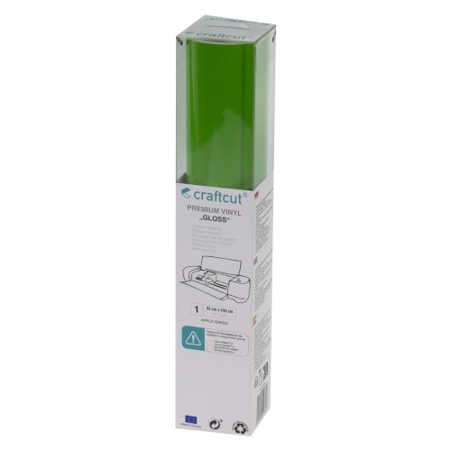 Craftcut Premium Vinyl Folie glänzend (33 x 244 cm/ verschiedene Farben/ Box) Apple-Green