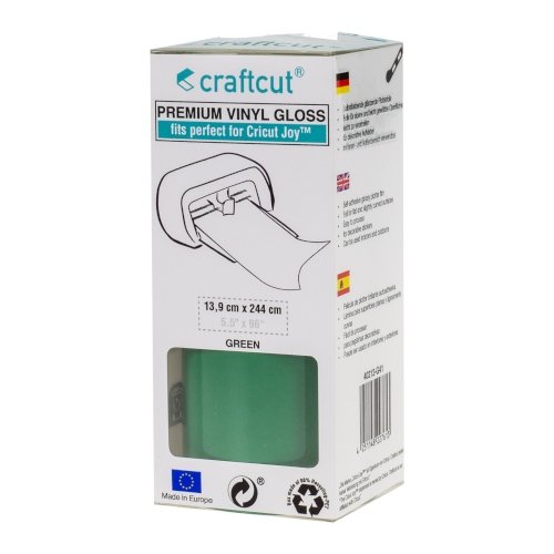 Craftcut Premium Vinyl Folie glänzend (13,9 x 244 cm/ verschiedene Farben/ Box) Green