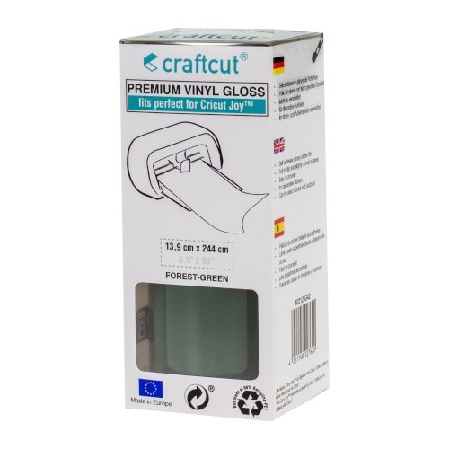 Craftcut Premium Vinyl Folie glänzend (13,9 x 244 cm/ verschiedene Farben/ Box) Forest-Green