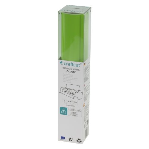 Craftcut Premium Vinyl Folie glänzend (33 x 244 cm/ verschiedene Farben/ Box) Light-Green