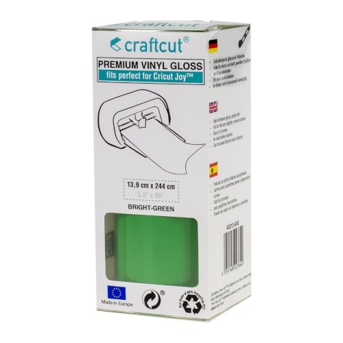 Craftcut Premium Vinyl Folie glänzend (13,9 x 244 cm/ verschiedene Farben/ Box) Bright-Green