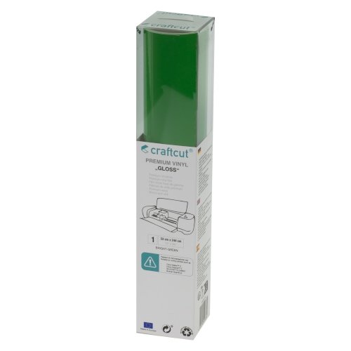 Craftcut Premium Vinyl Folie glänzend (33 x 244 cm/ verschiedene Farben/ Box) Bright-Green