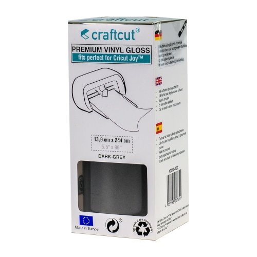 Craftcut Premium Vinyl Folie glänzend (13,9 x 244 cm/ verschiedene Farben/ Box) Dark-Grey