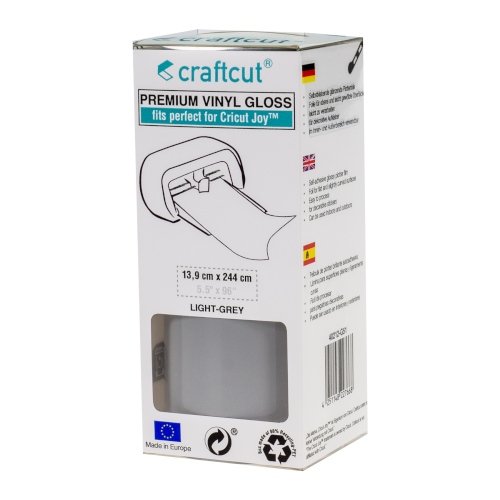 Craftcut Premium Vinyl Folie glänzend (13,9 x 244 cm/ verschiedene Farben/ Box) Light-Grey