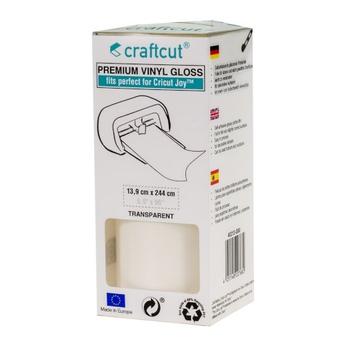 Craftcut Premium Vinyl Folie glänzend (13,9 x 244 cm/ verschiedene Farben/ Box) Transparent