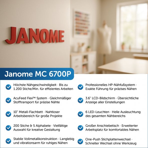 Janome MC6700P Computer Schnellnäher