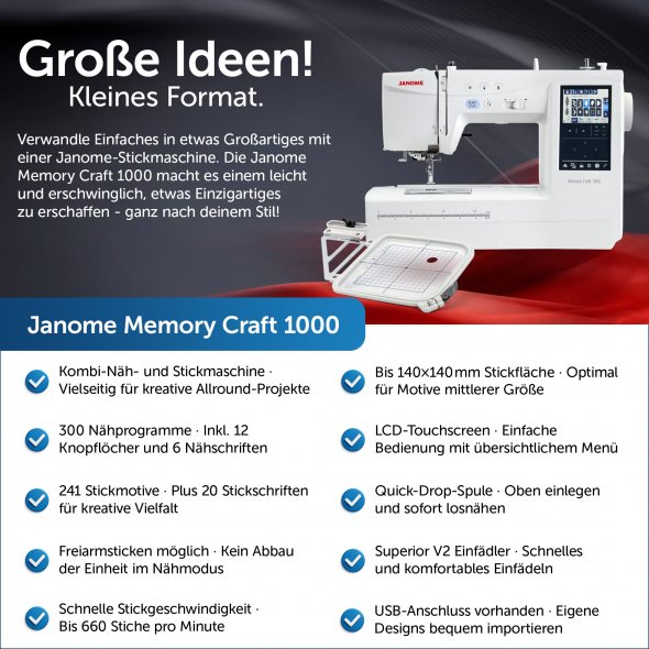 Janome MC1000 Näh- und Stickkombi
