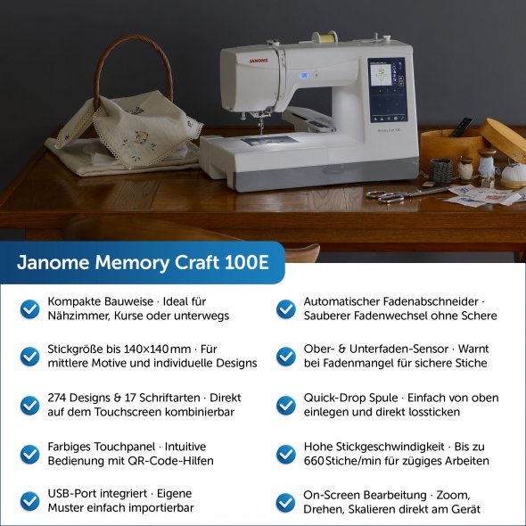 Janome MC100E Stickmaschine