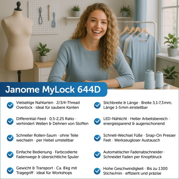 Janome MyLock 644D 4 Faden Overlock