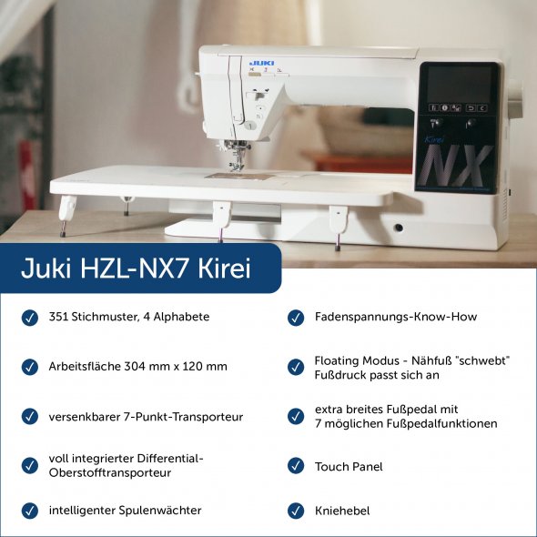 Juki HZL NX7 Kirei Computer Nähmaschine