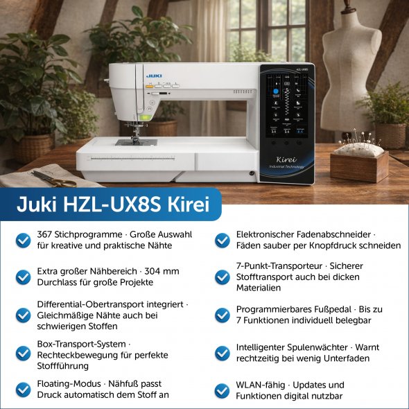 Juki UX8S Kirei Computer Nähmaschine