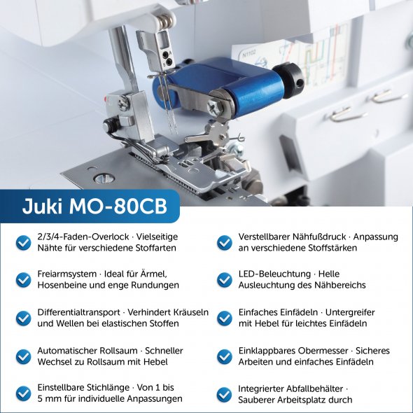 Juki MO-80CB 2/4/3 Faden Overlock