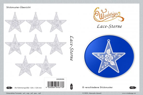 Lace-Sterne  USB  8 Motive