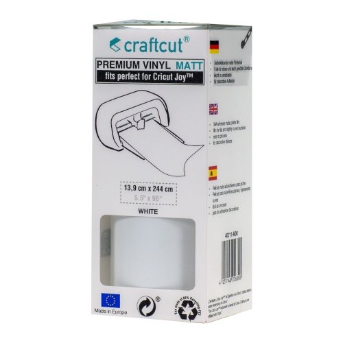 Craftcut Premium Vinyl Folie matt (13,9 x 244 cm/ verschiedene Farben/ Box) White