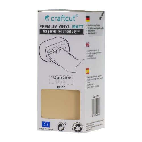 Craftcut Premium Vinyl Folie matt (13,9 x 244 cm/ verschiedene Farben/ Box) Beige