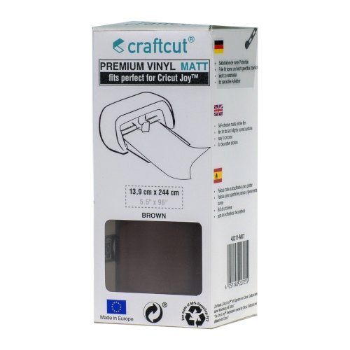 Craftcut Premium Vinyl Folie matt (13,9 x 244 cm/ verschiedene Farben/ Box) Brown
