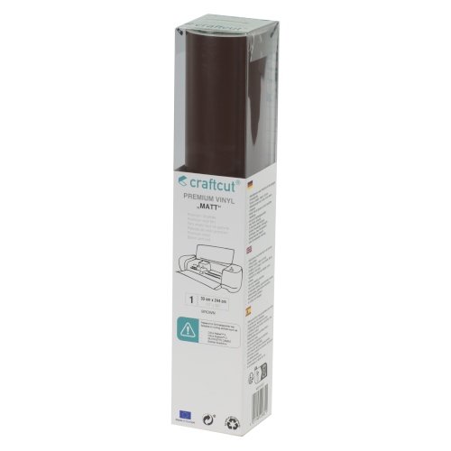 Craftcut Premium Vinyl Folie matt (33 x 244 cm/ verschiedene Farben/ Box) Brown