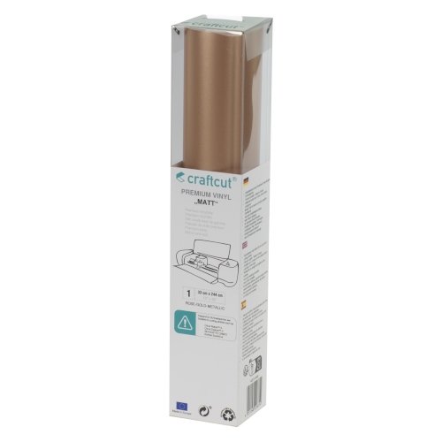 Craftcut Premium Vinyl Folie matt (33 x 244 cm/ verschiedene Farben/ Box) Rose-Gold-Metallic