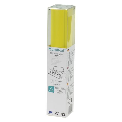 Craftcut Premium Vinyl Folie matt (33 x 244 cm/ verschiedene Farben/ Box) Yellow-Lemon
