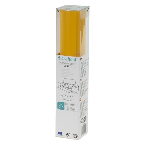 Craftcut Premium Vinyl Folie matt (33 x 244 cm/ verschiedene Farben/ Box) Dark-Yellow