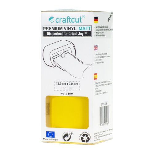 Craftcut Premium Vinyl Folie matt (13,9 x 244 cm/ verschiedene Farben/ Box) Yellow