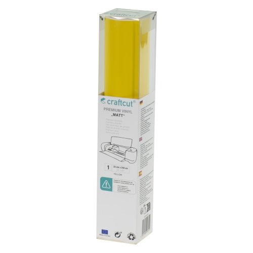 Craftcut Premium Vinyl Folie matt (33 x 244 cm/ verschiedene Farben/ Box) Yellow