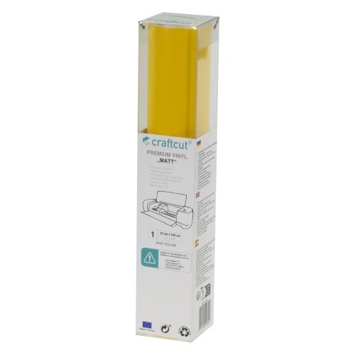 Craftcut Premium Vinyl Folie matt (33 x 244 cm/ verschiedene Farben/ Box) Deep-Yellow