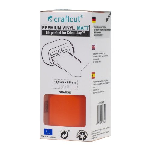Craftcut Premium Vinyl Folie matt (13,9 x 244 cm/ verschiedene Farben/ Box) Orange