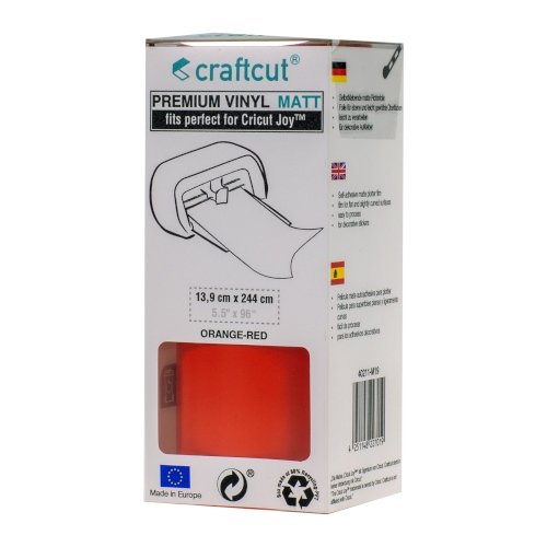 Craftcut Premium Vinyl Folie matt (13,9 x 244 cm/ verschiedene Farben/ Box) Orange-Red