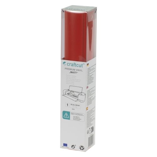 Craftcut Premium Vinyl Folie matt (33 x 244 cm/ verschiedene Farben/ Box) Red