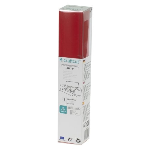 Craftcut Premium Vinyl Folie matt (33 x 244 cm/ verschiedene Farben/ Box) Tomato-Red