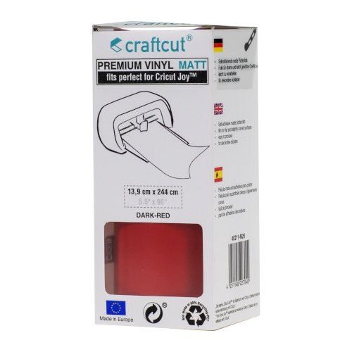 Craftcut Premium Vinyl Folie matt (13,9 x 244 cm/ verschiedene Farben/ Box) Dark-Red