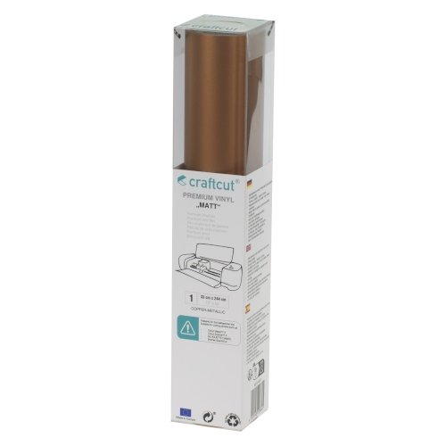 Craftcut Premium Vinyl Folie matt (33 x 244 cm/ verschiedene Farben/ Box) Copper-Metallic