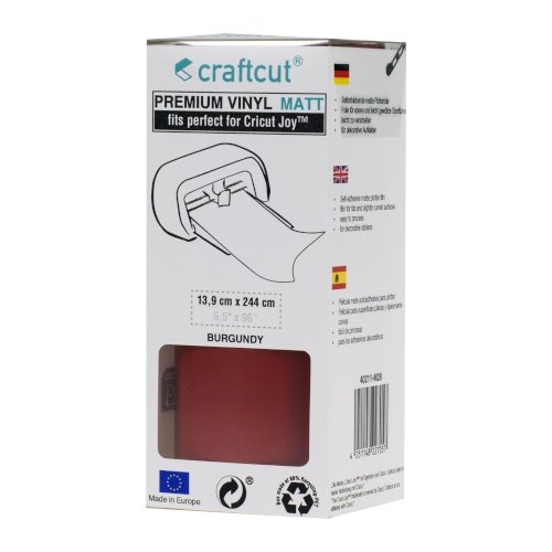 Craftcut Premium Vinyl Folie matt (13,9 x 244 cm/ verschiedene Farben/ Box) Burgundy